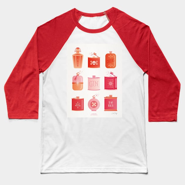 flasks pink Baseball T-Shirt by CatCoq